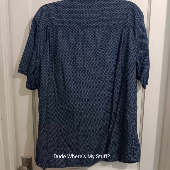 ORIGINAL WEATHERPROOF - MEN'S SHORT SLEEVE CASUAL - BLUE & SILVER - SIZE XL - Picture 4 of 4
